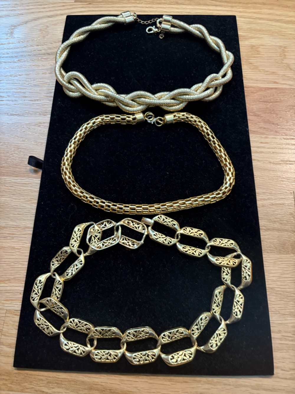 Gold-Tone Women's Necklace Set - Three Elegant Styles